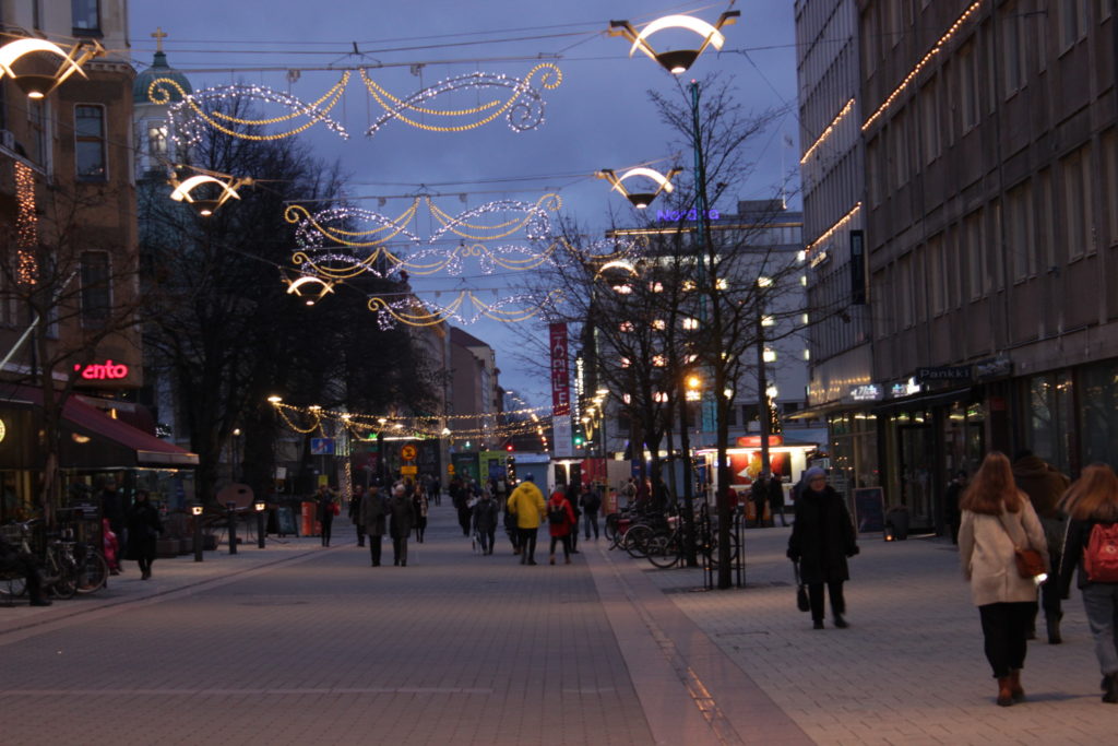 Пешеходная улица Yliopistonkatu в Турку.